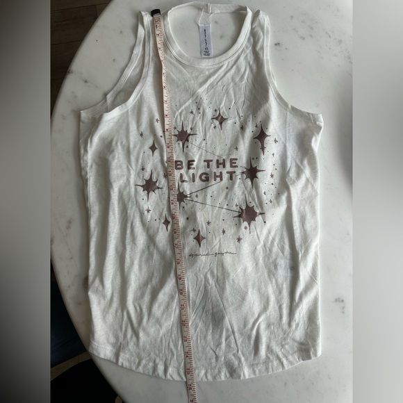 Spiritual Gangster | XS low back tank top with bronze stars be the light NWT - Picture 7 of 7